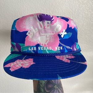 Vintage The Blue Ox Las Vegas printed floral multi-color snapback hat